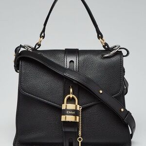 Chloe Aby Padlock Black Two Way Handbag